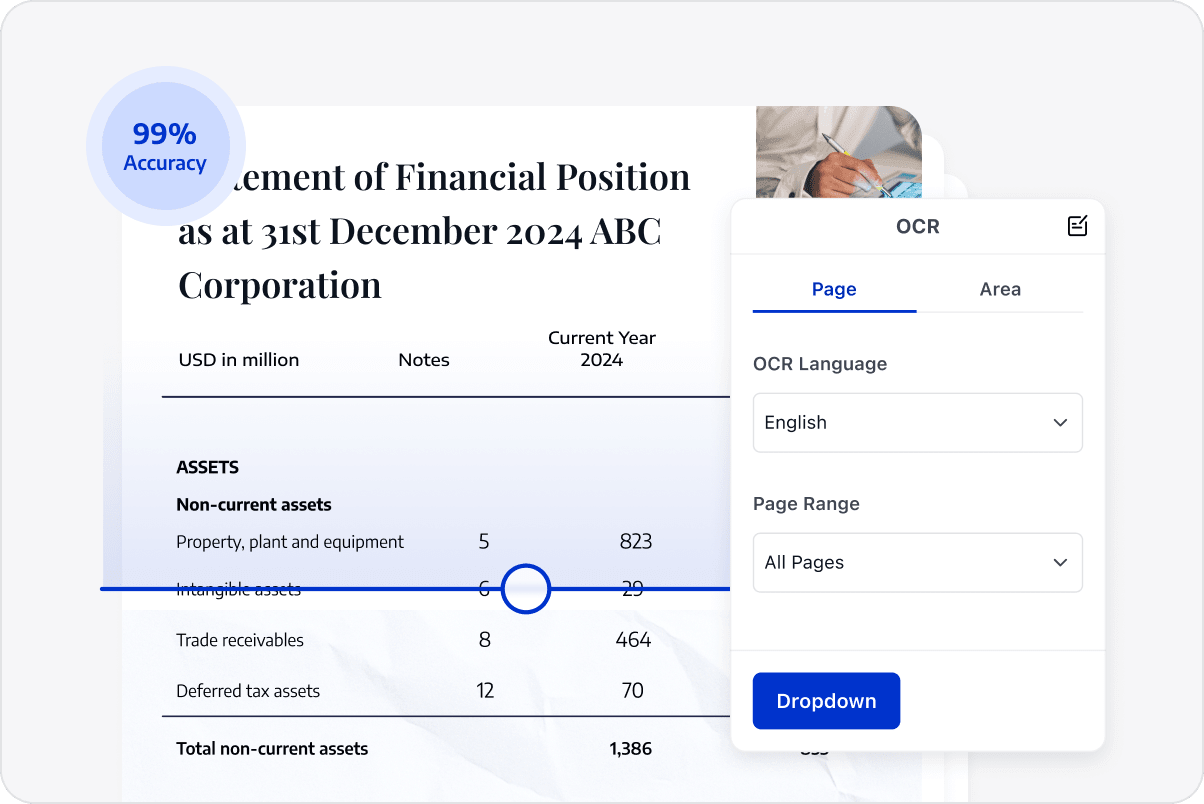 Tolka text i skannade PDF-filer