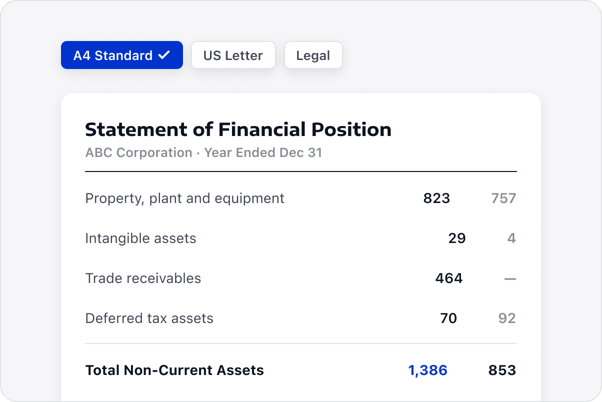 Standardize Page Sizes