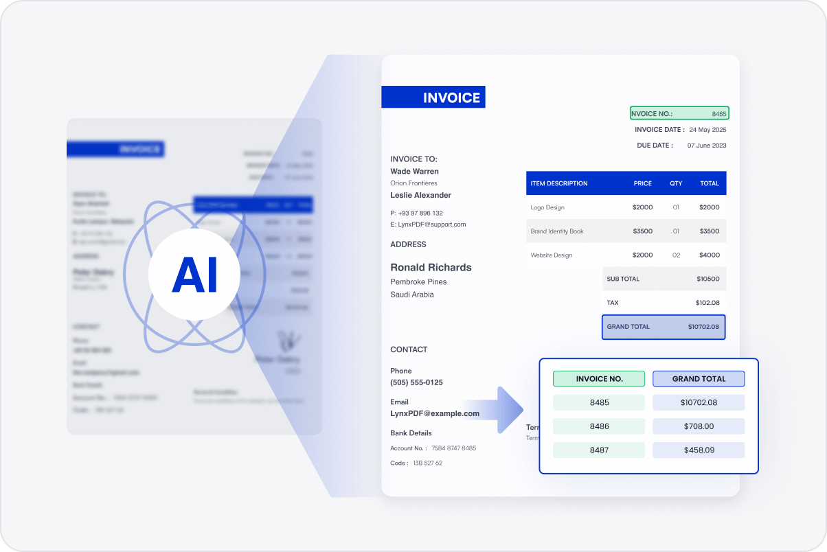 Smart Table Data Extraction