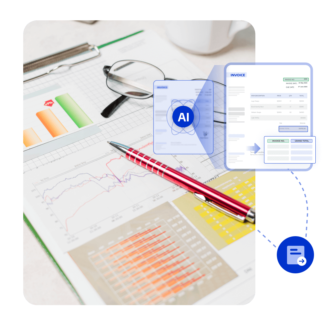 <span>インテリジェント認識</span>と正確な一括データ抽出（OCR）