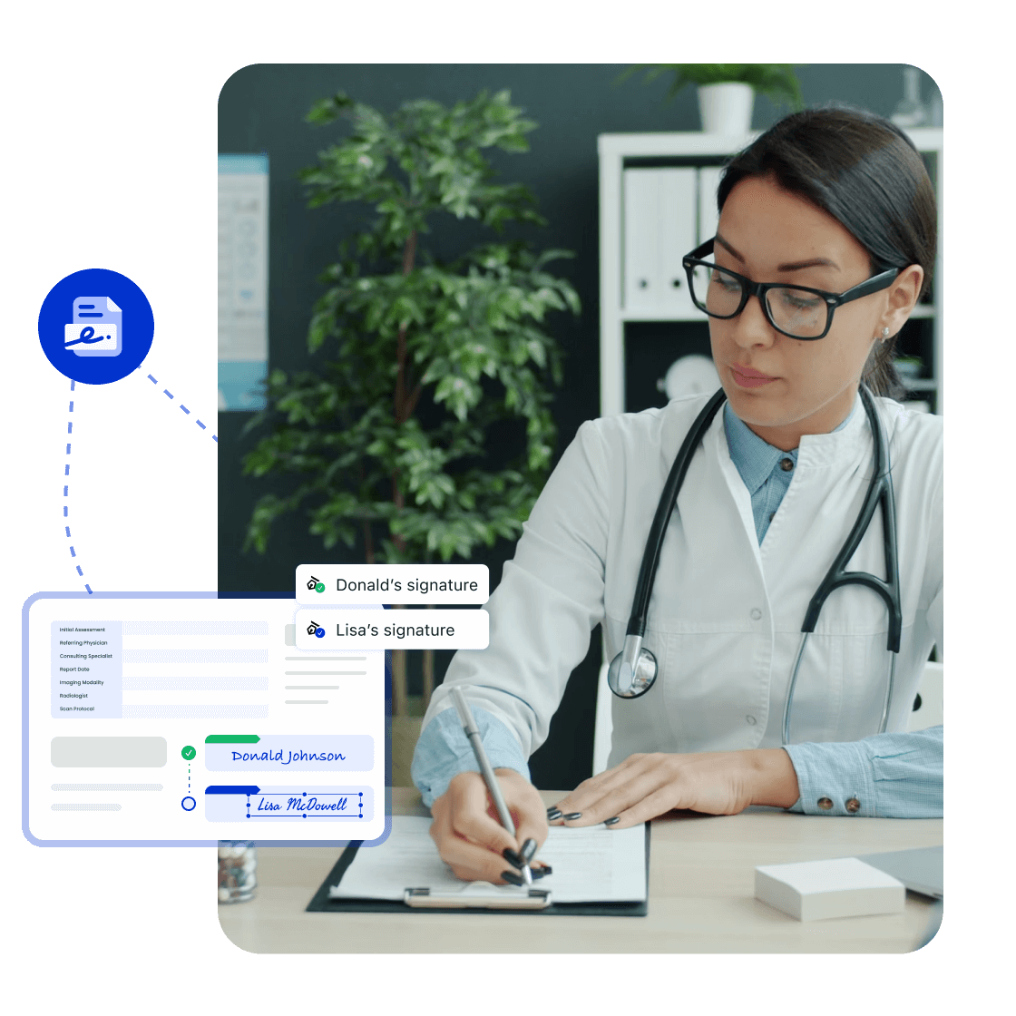 効率的な臨床ワークフローのための<span>文書署名</span>