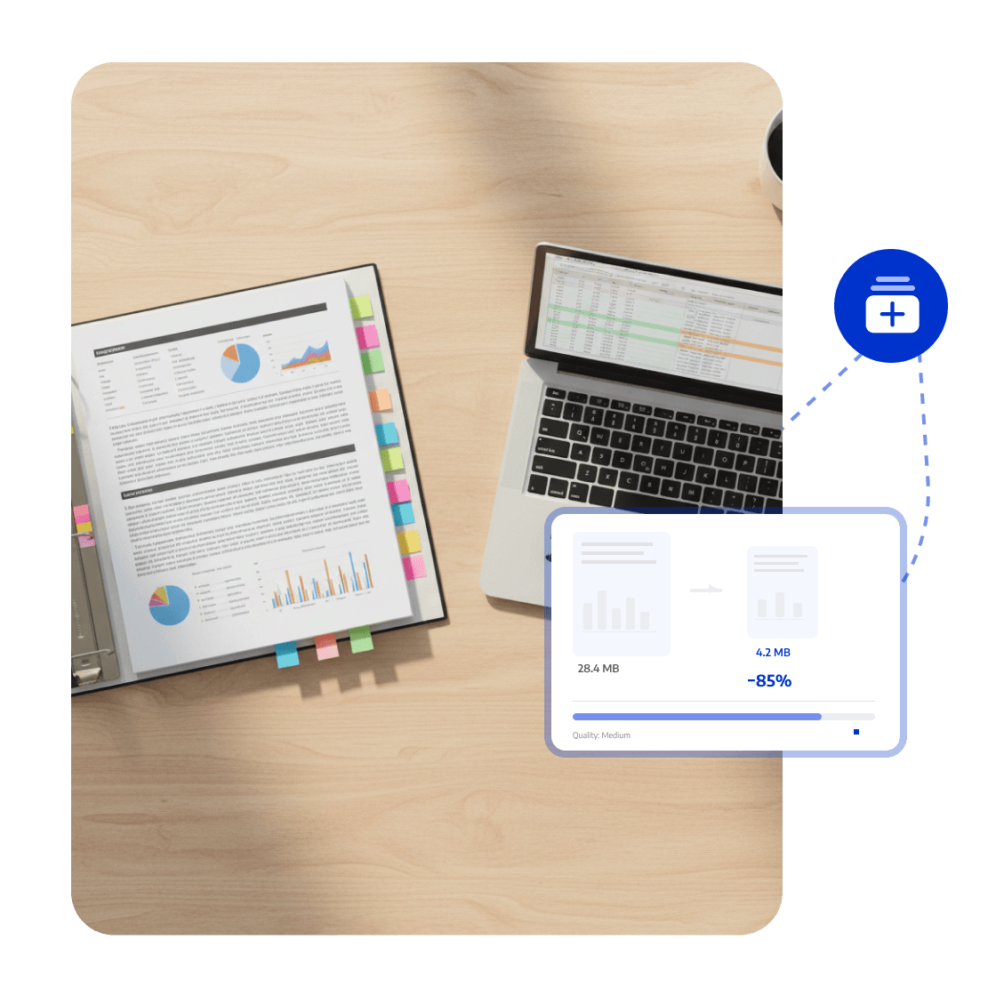 <span style="color:#0033CC">Compressió PDF</span>: Enviar fitxers de projecte grans
