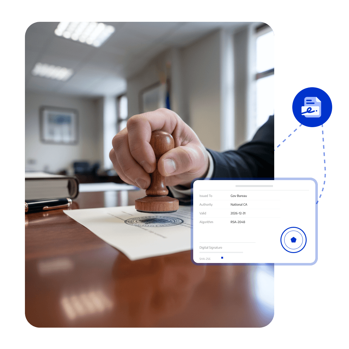 <span style="color:#0033CC">التوقيعات الرقمية</span>: التحقق من صحة المستندات الرسمية