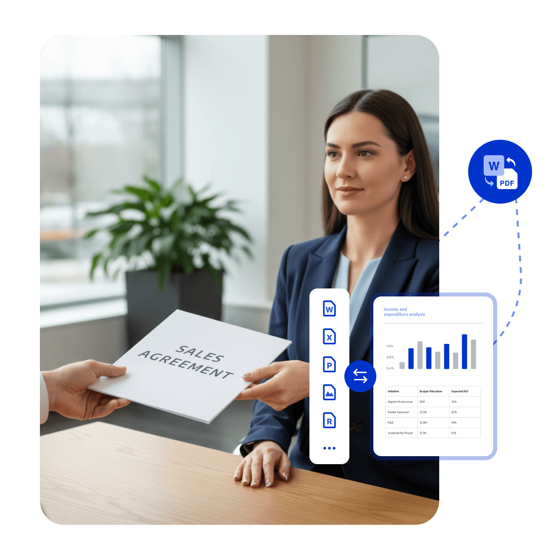 <span style="color:#0033CC">Conversão para PDF</span>: Adequação aos formatos do cliente